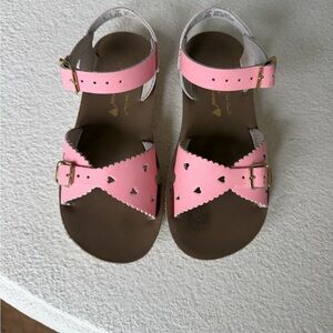 Sun-San Sweetheart - Stylish Pink Heart Girls Sandals - Size 12